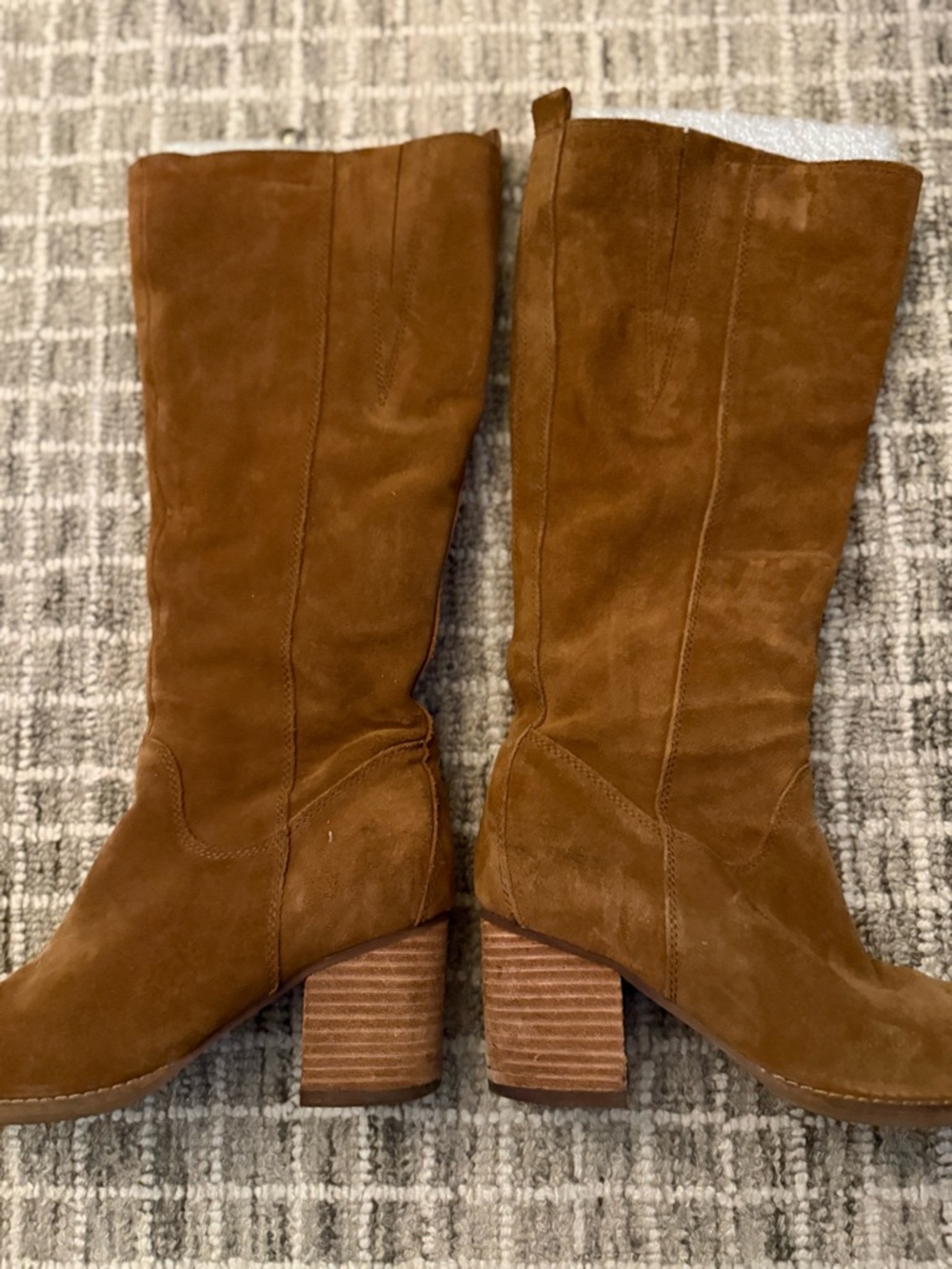 Blonde Tessa Waterproof Boot in Cognac Suede